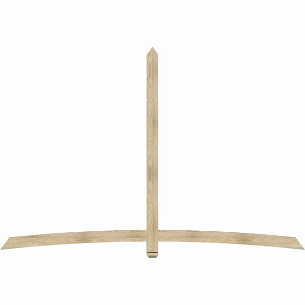 Ekena Millwork Bellingham Rough Sawn Timber Gable Bracket, Douglas Fir, 108"W x 72"H x 2"D x 4"F, 16/12 Pitch GBW108X72X0204BEL00RDF - main